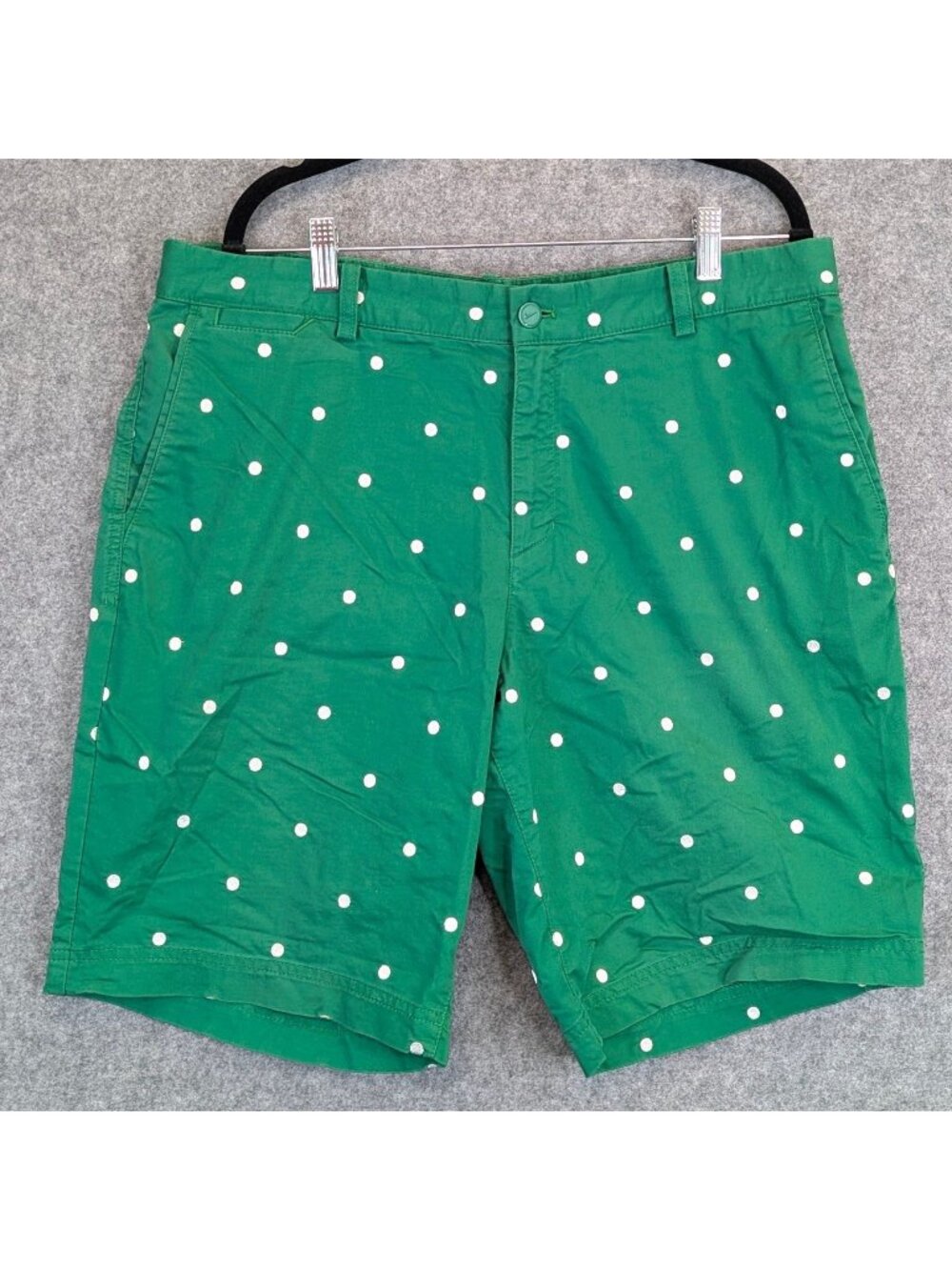 Nike Golf Green Tour Performance Polka Dot Dri-Fit Shorts Mens Size 36
